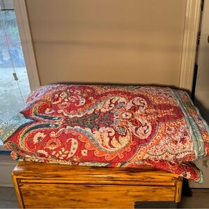 Paisley Red and Blue Quilt